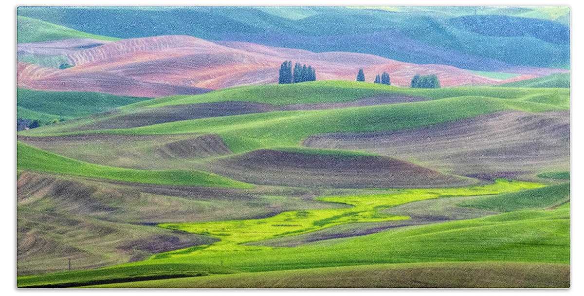 Washington Bath Towel featuring the photograph The Color Palette of the Palouse by Cheryl Strahl