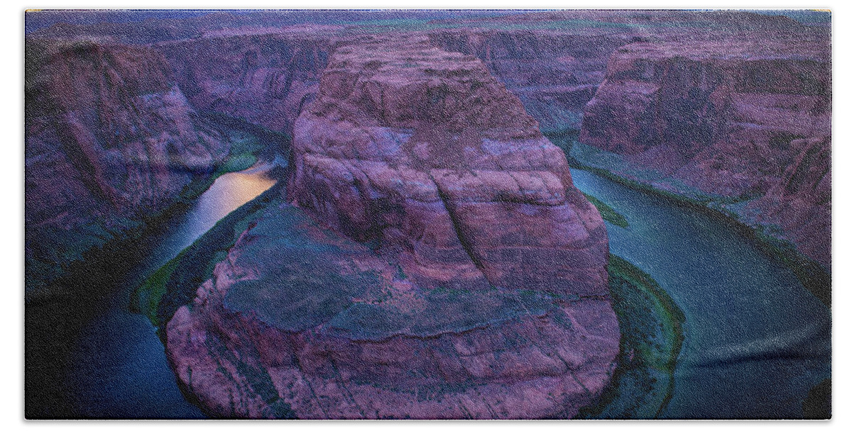 Horseshoe Bend Hand Towel featuring the photograph The Famous Horseshoe Bend by Aileen Savage