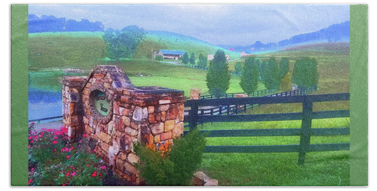 Country Bath Towel featuring the painting The Gateway by CHAZ Daugherty