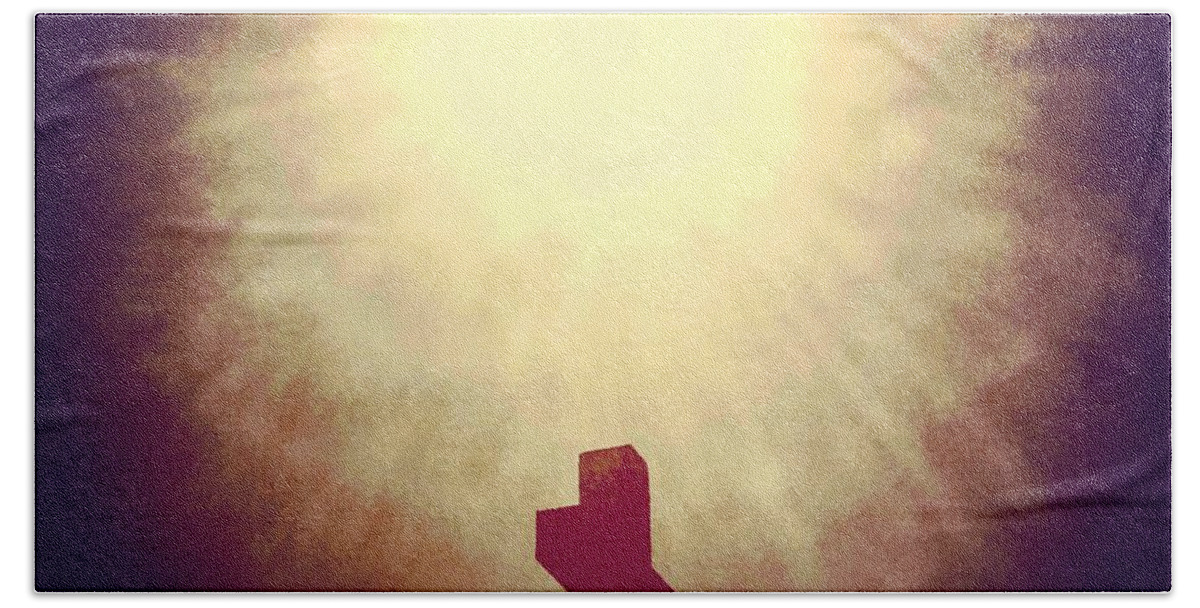 Cross Hand Towel featuring the photograph The Light Will Illuminate the Shadow of Man by Michael Oceanofwisdom Bidwell