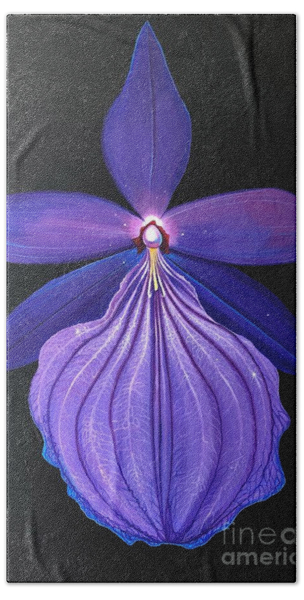 Orchid Bath Towel featuring the painting The Mystic by Hunter Jay