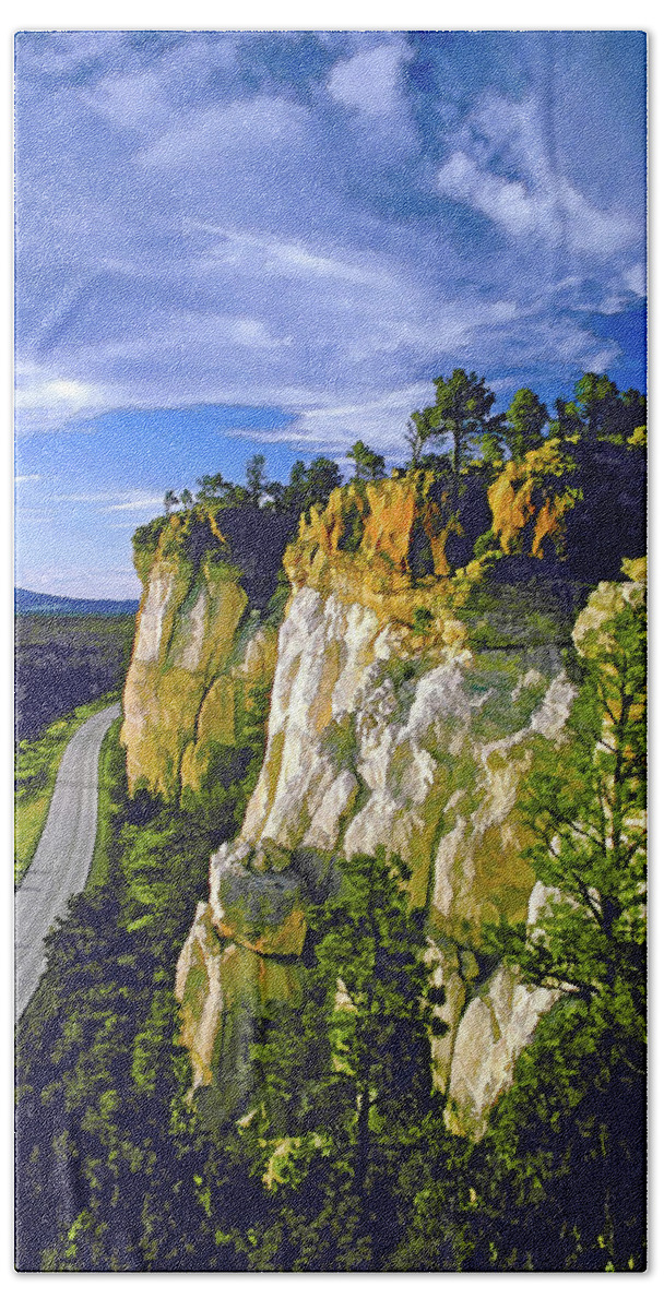 The Narrows Bath Towel featuring the photograph The Road Less Travelled by ABeautifulSky Photography by Bill Caldwell