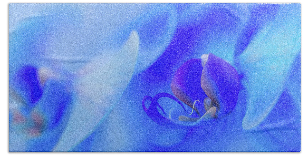 Orchidaceae Bath Towel featuring the photograph The Scent Of Blue Mystique by Iryna Goodall