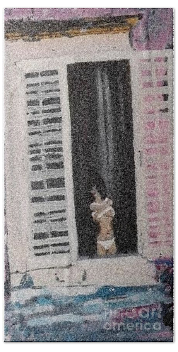 Architectural Painting Bath Towel featuring the painting The Seductress by Denise Morgan