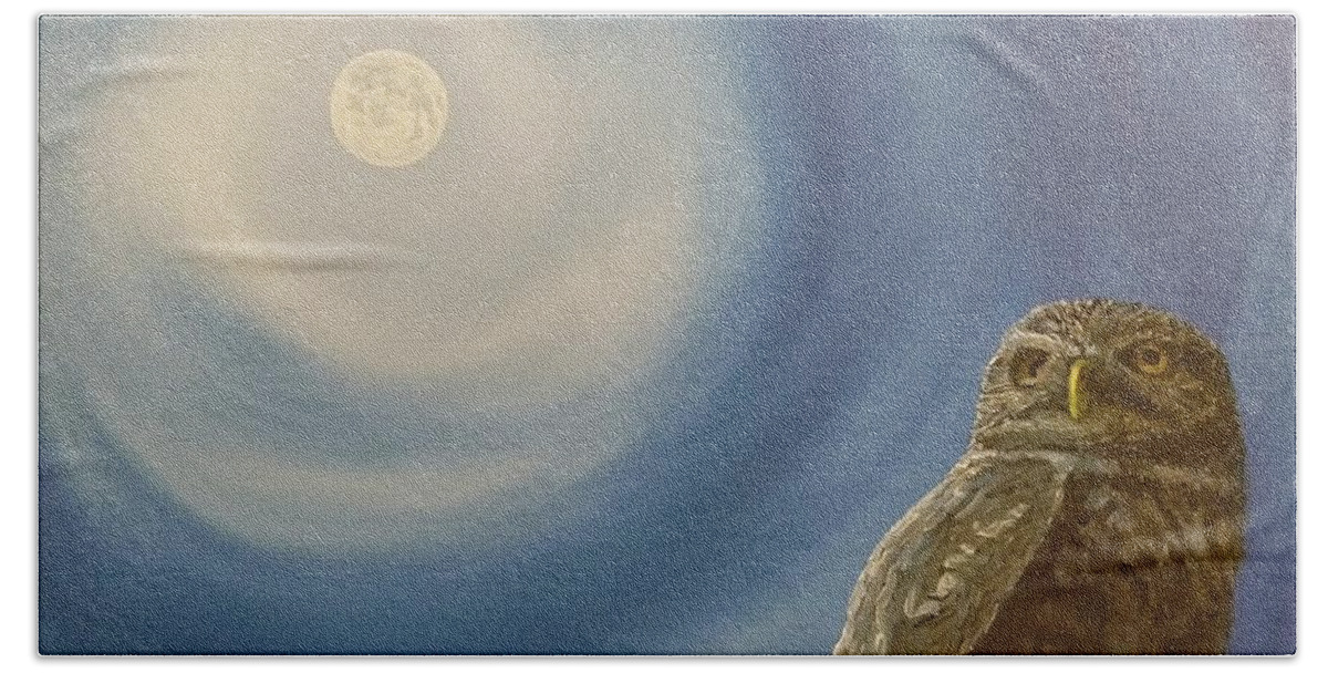 Fine Art Bath Towel featuring the painting The Sky is Thick by Kevin Daly