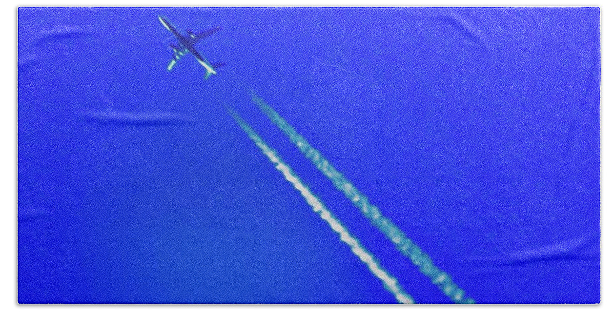 Aircraft Hand Towel featuring the photograph The Wild Blue Yonder by Judy Kennedy