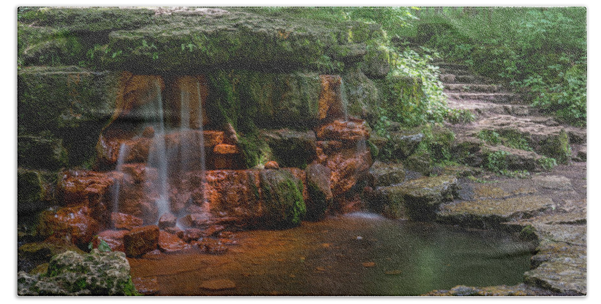 Yellow Springs Hand Towel featuring the photograph The Yellow Spring by Arthur Oleary
