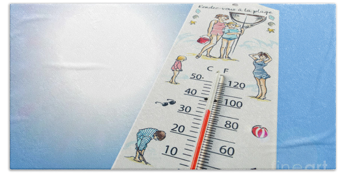 Thermometer Bath Towel featuring the photograph Thermometer by Arterra Picture Library