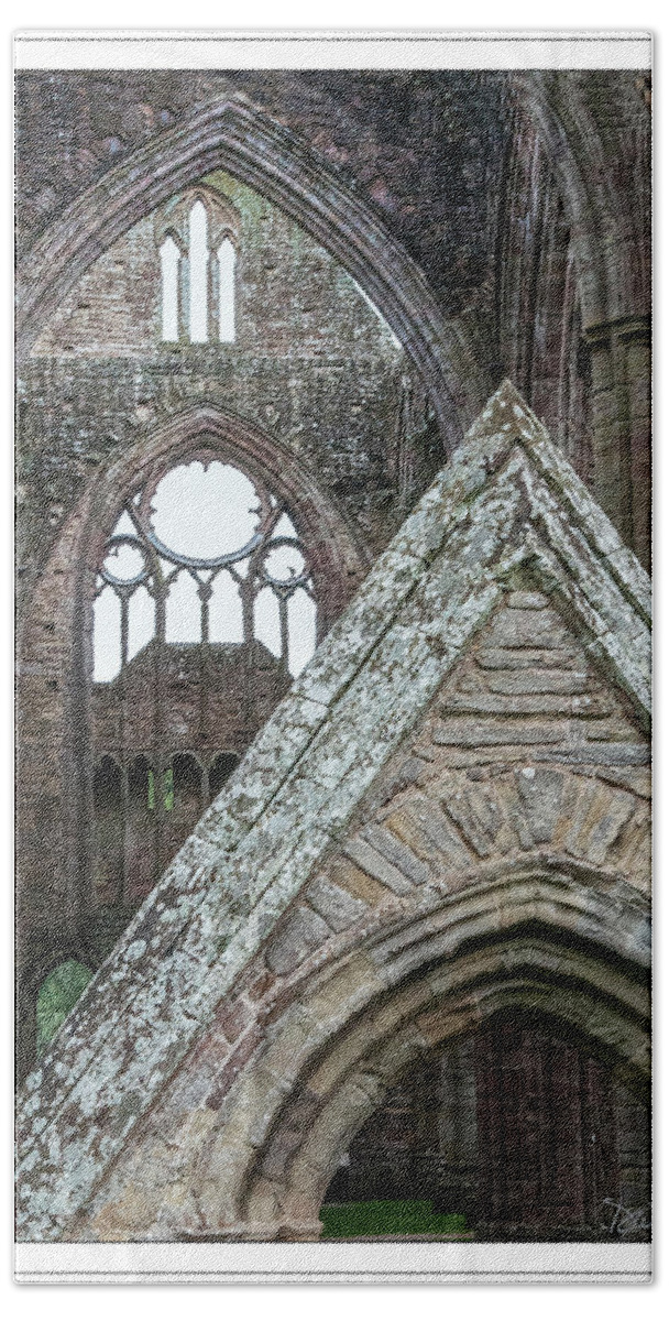 Arches Bath Towel featuring the photograph Through the Arches in Tintern Abbey by Peggy Dietz