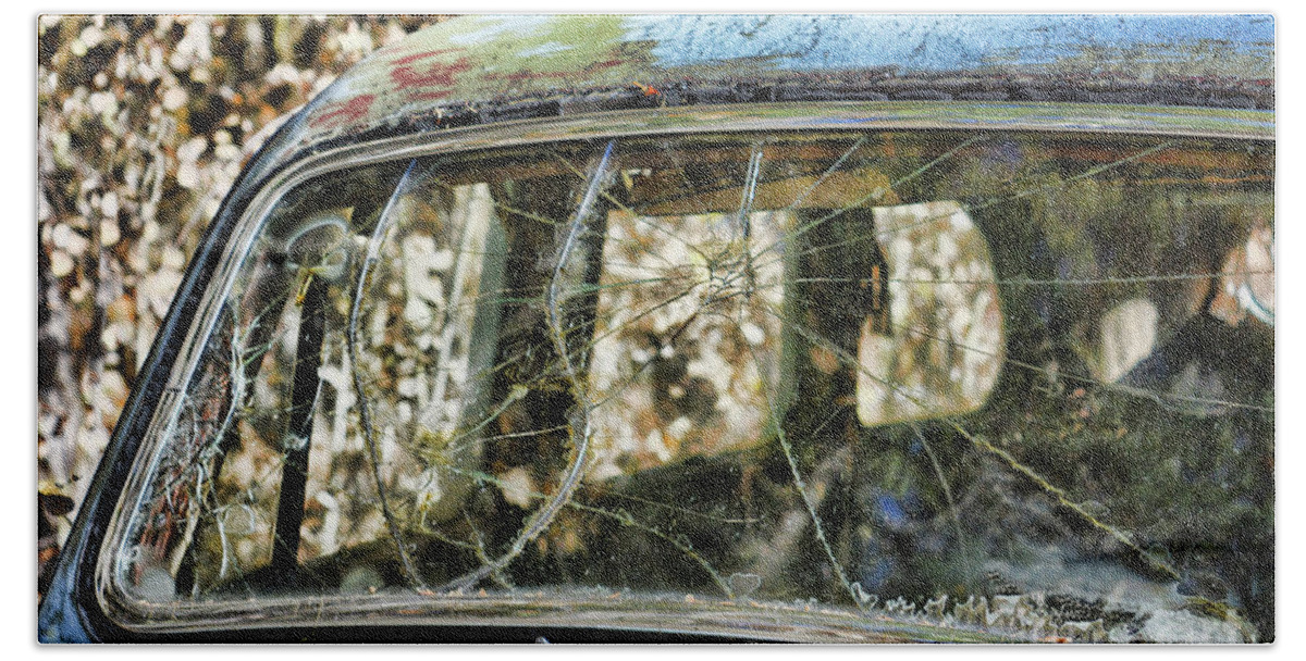 Windshield Hand Towel featuring the photograph Through The Windshield by Vivian Martin