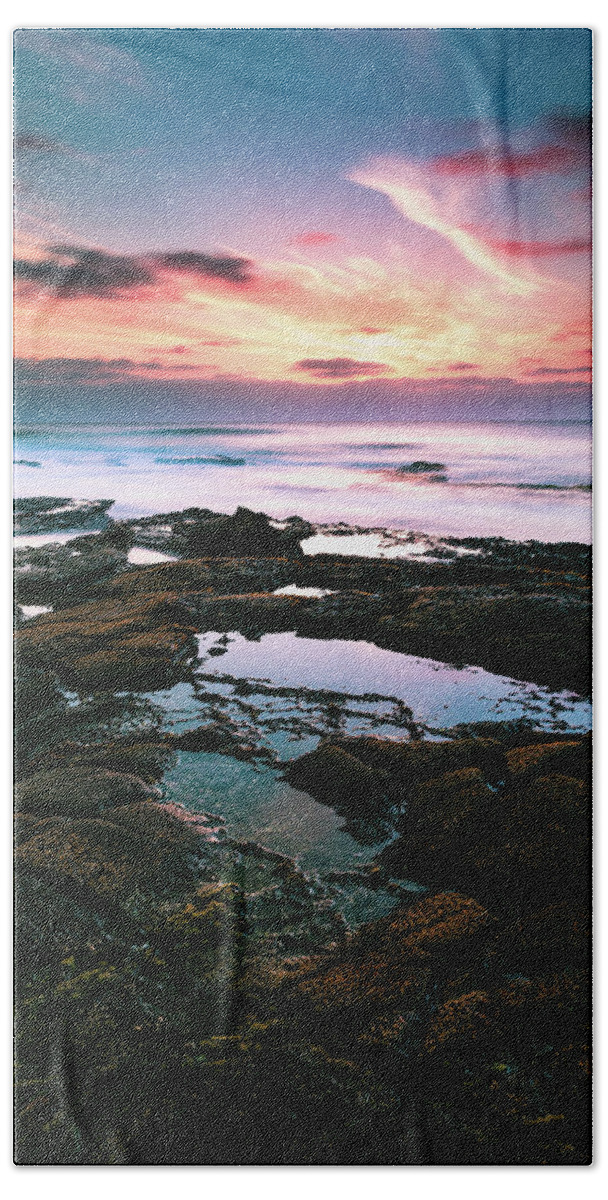 Natural Hand Towel featuring the photograph Tide Pools of La Jolla by Jason Roberts