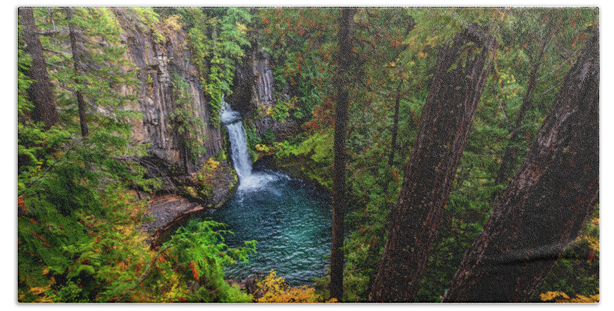 Toketee Falls Hand Towel featuring the photograph Hidden Treasure by John Poon