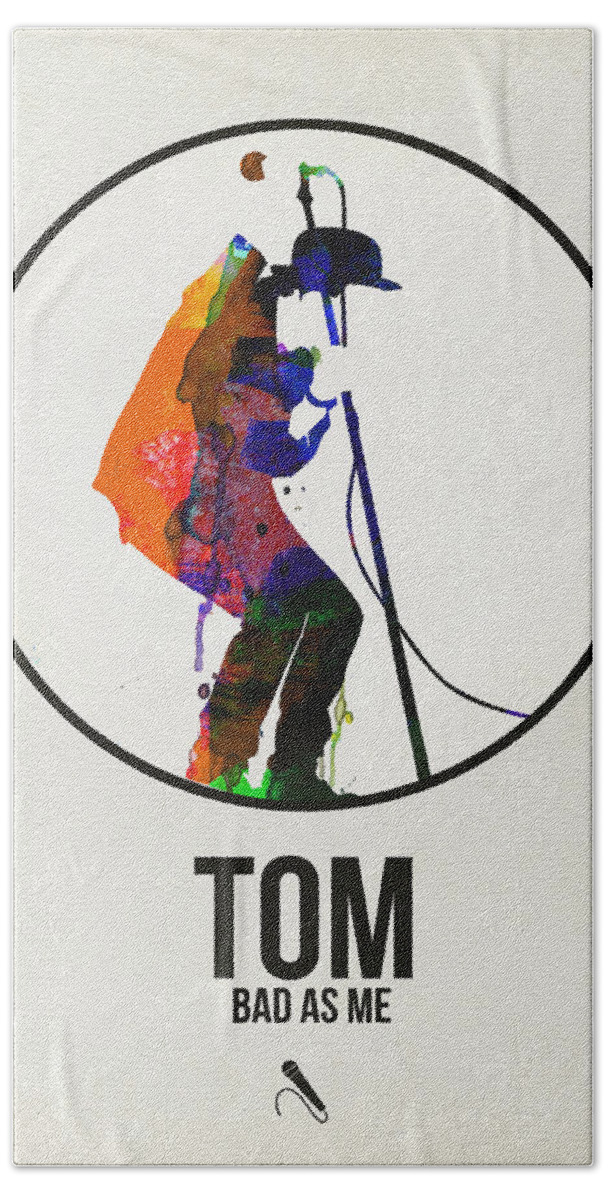 Tom Waits Hand Towel featuring the digital art Tom Waits II by Naxart Studio