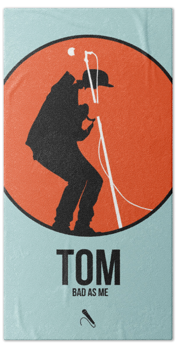 Tom Waits Hand Towel featuring the digital art Tom Waits by Naxart Studio