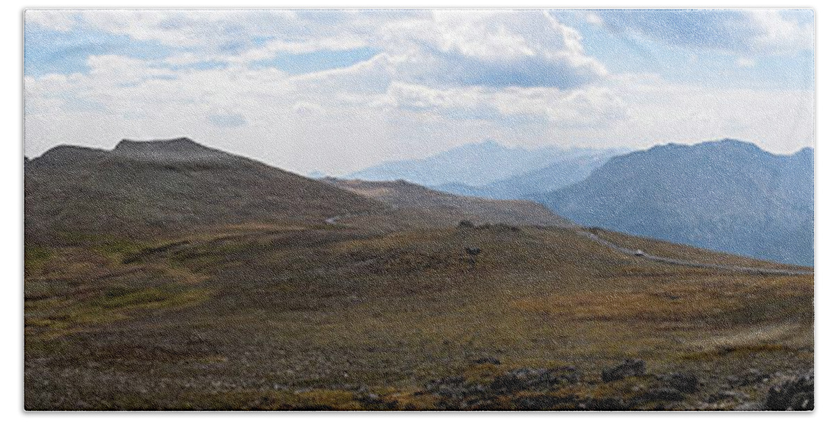 Mountain Hand Towel featuring the photograph Trail Ridge Road Arctic Panorama by Nicole Lloyd