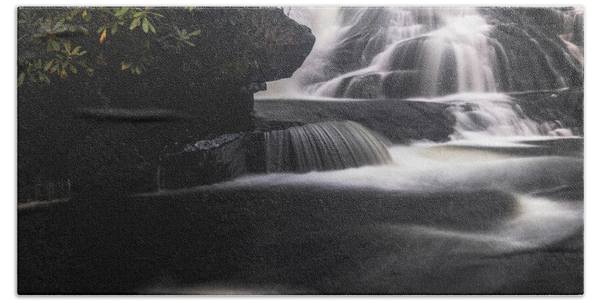 Triple Falls Bath Towel featuring the photograph Triple Falls Lower Falls by Donnie Whitaker