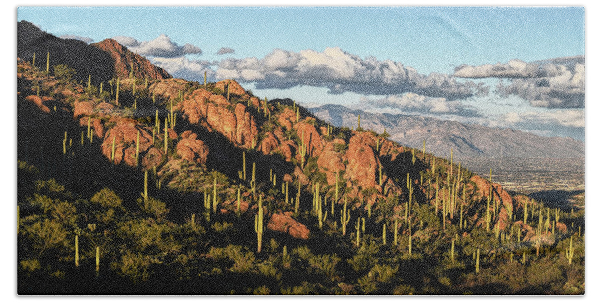 Tucson Hand Towel featuring the photograph Tucson Mountains Light Play by Chance Kafka