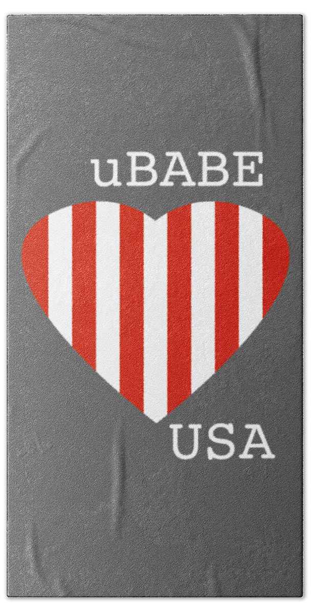 Ubabe Usa Hand Towel featuring the digital art uBABE USA by Ubabe Style