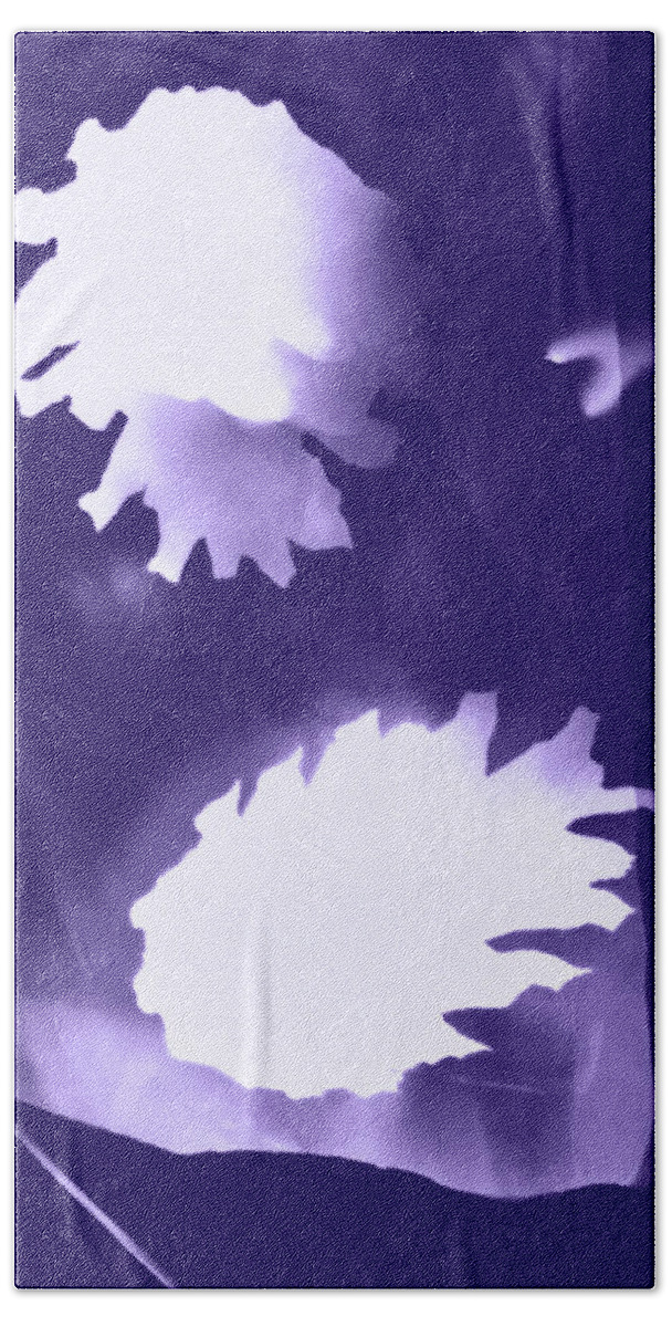 Photogram Hand Towel featuring the photograph Ultra violet pine cones by Itsonlythemoon