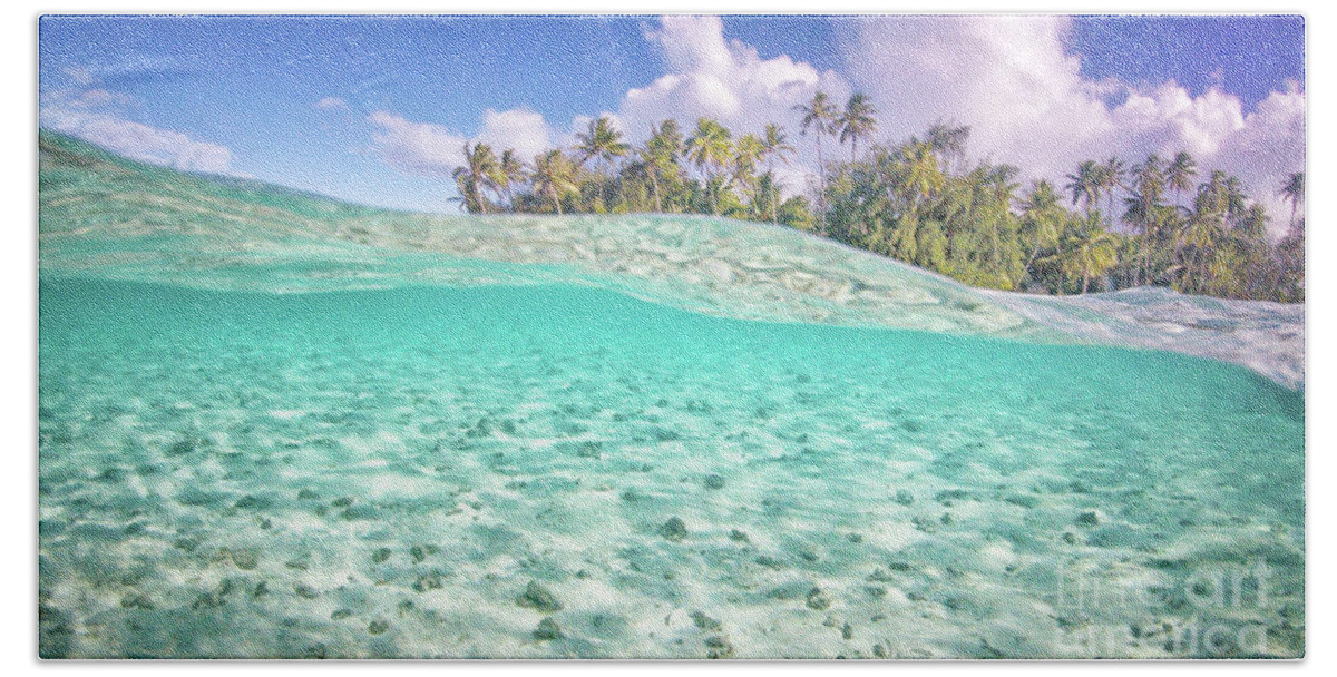 Tahaa Bath Towel featuring the photograph Under the Lagoon by Becqi Sherman