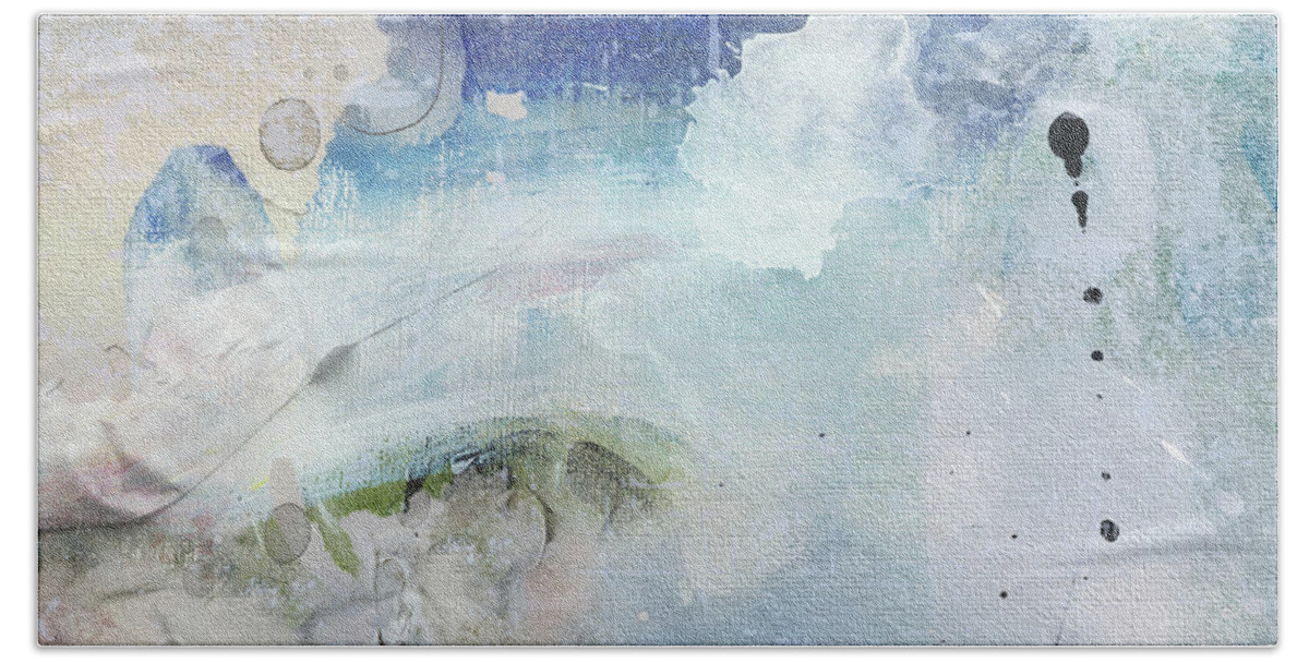 Abstract Bath Towel featuring the photograph Valley in the Clouds by Karen Lynch