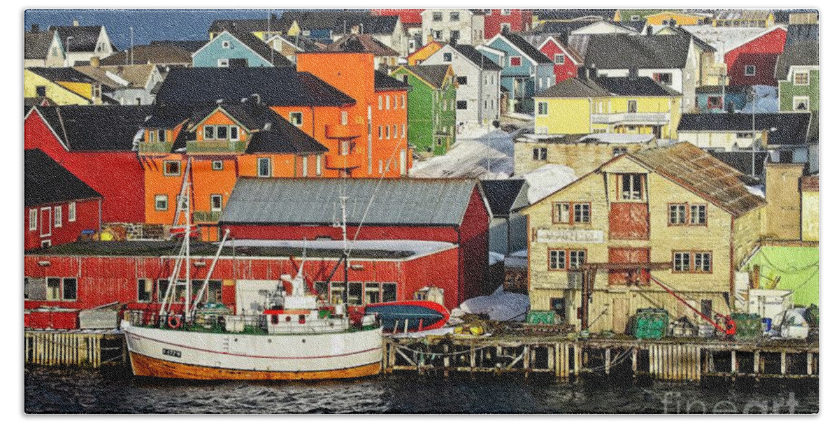 Vardø Bath Towel featuring the photograph Vardo Town Norway by Martyn Arnold