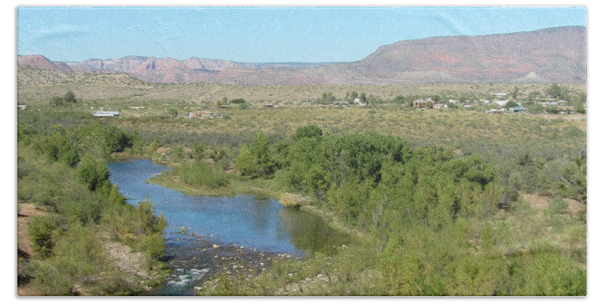 Verde Hand Towel featuring the photograph Verde River by Darrell Foster