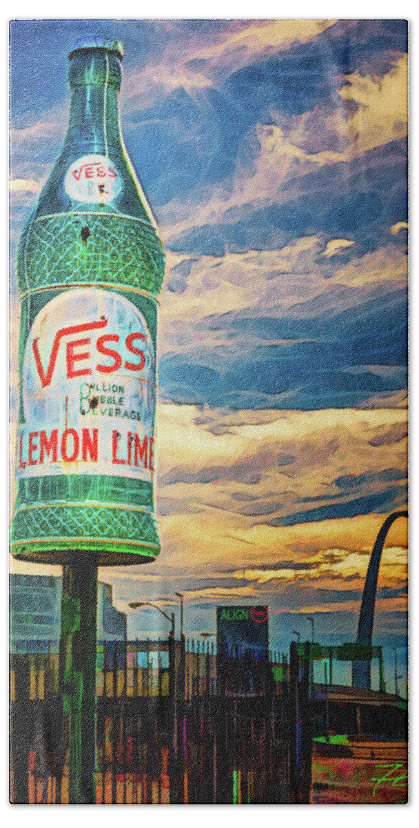 Photo Illustration Hand Towel featuring the photograph Vess Soda Bottle by Robert FERD Frank