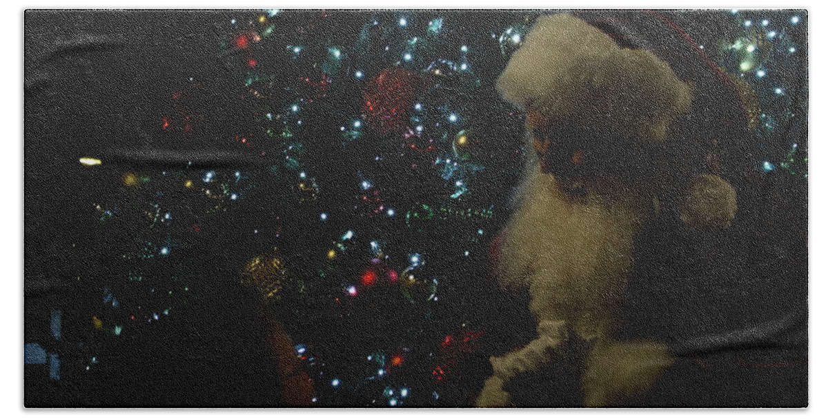 Santa Hand Towel featuring the photograph Visit With Santa by Colleen Cornelius