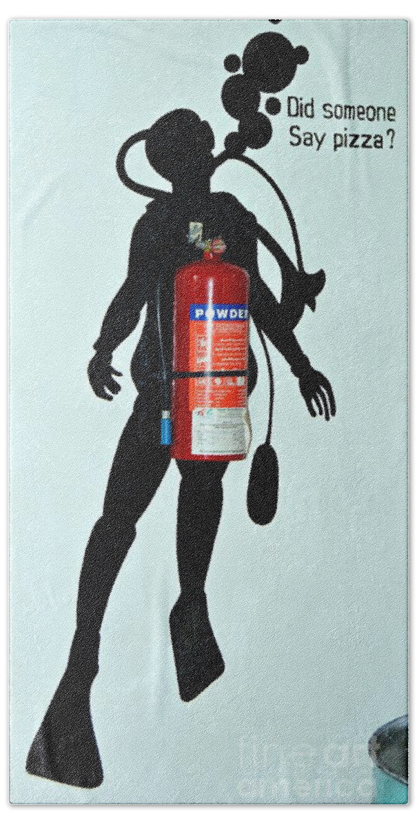 Diving Hand Towel featuring the photograph WALL Diver by Thomas Schroeder