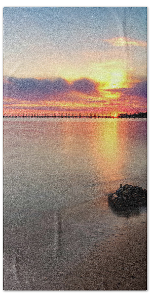 Landscape Hand Towel featuring the photograph Warm Serenity by Mike Whalen
