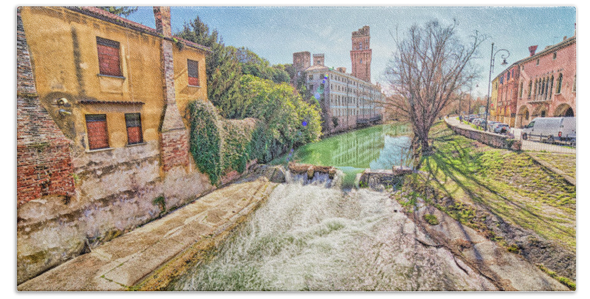 Italy Bath Towel featuring the photograph Water Channel by Vivida Photo PC