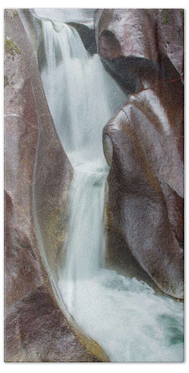 Waterfall Bath Towel featuring the photograph Waterfall Sculpture by Joan Septembre