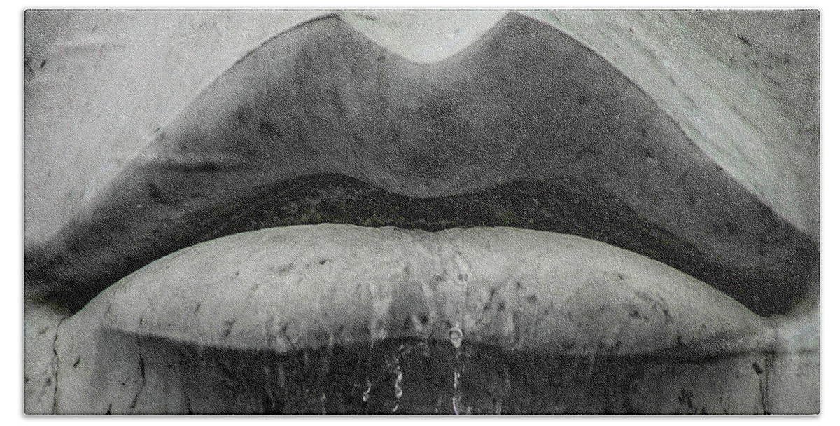 Statue Hand Towel featuring the photograph Wet Lips by Lora J Wilson