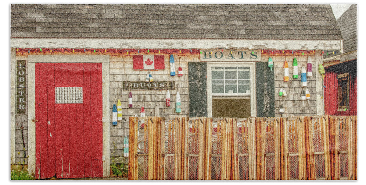 Pei Bath Towel featuring the photograph Wharf Side by Marcy Wielfaert