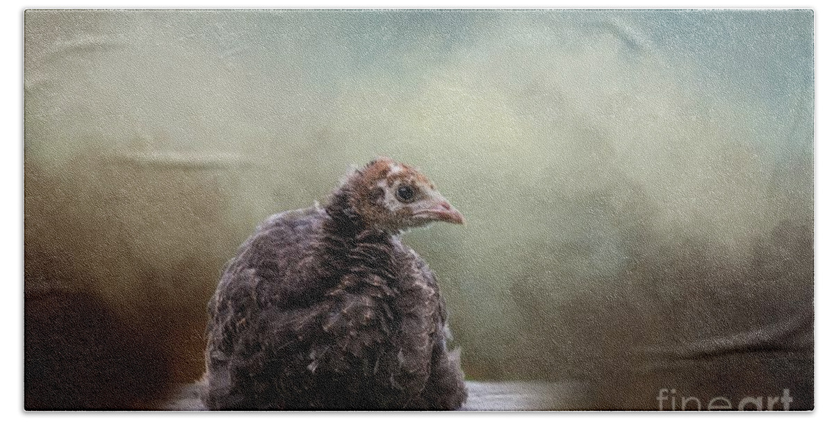 Wild Turkey Hand Towel featuring the photograph Wild Turkey Chick by Eva Lechner