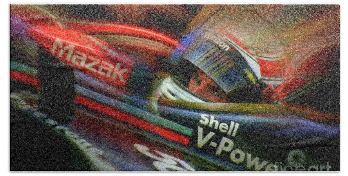  Hand Towel featuring the photograph Will Power Indy 2019 Penske by Blake Richards