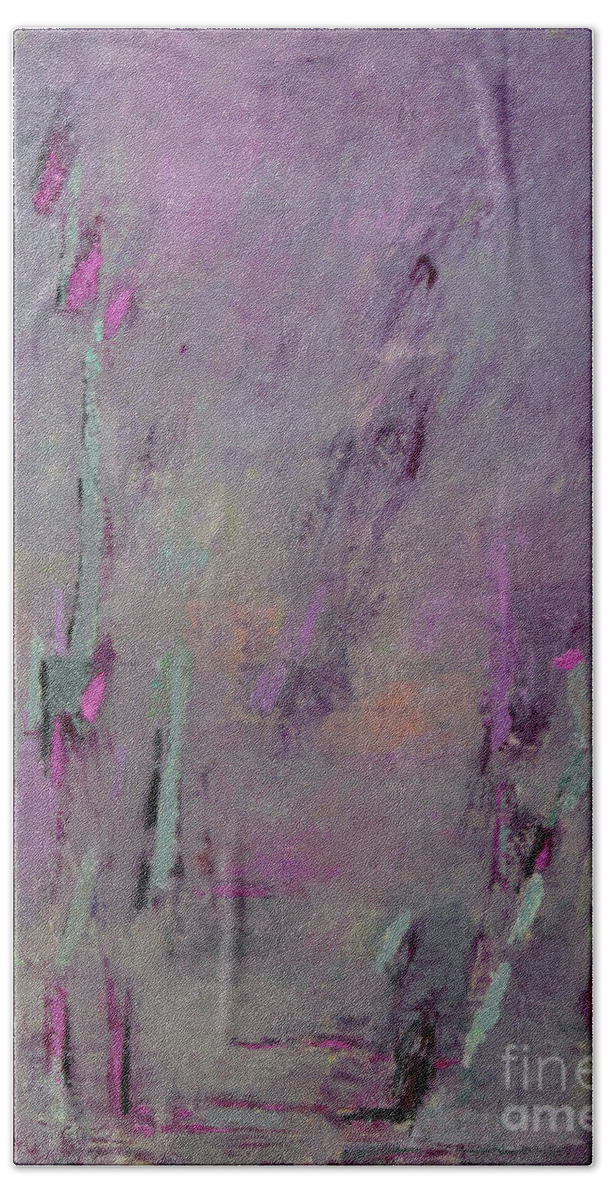 Bskfineart Bath Towel featuring the painting Wind by Becky Kim