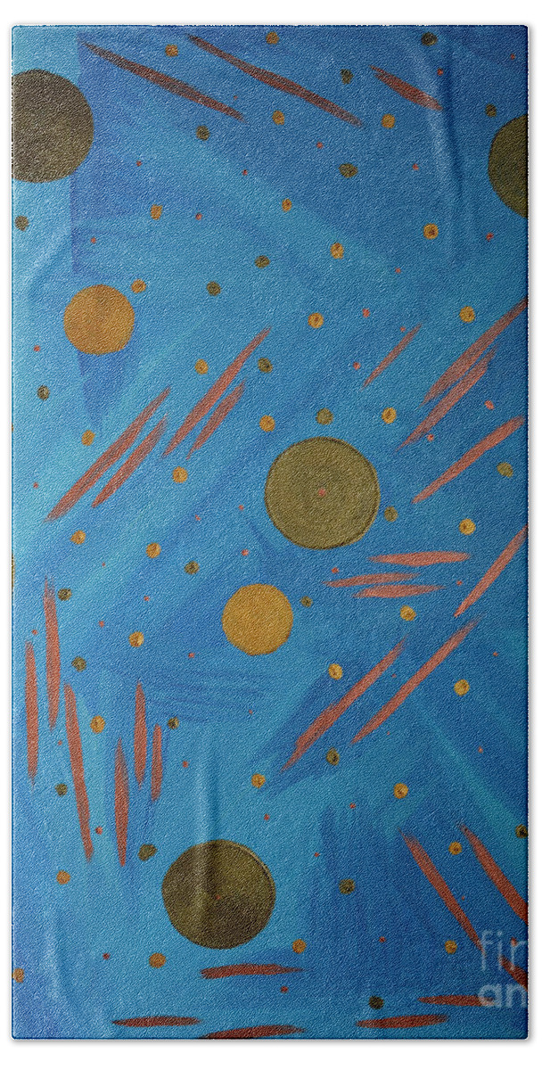 Wondrous Hand Towel featuring the painting Wondrous Flight by Aicy Karbstein