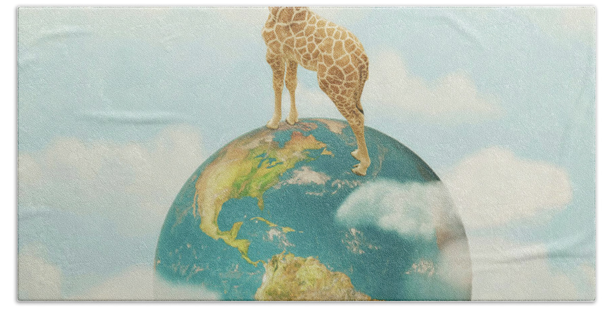 World Giraffe Day Bath Towel featuring the photograph World Giraffe Day by Carrie Ann Grippo-Pike