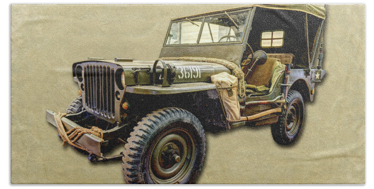 Jeep Bath Towel featuring the photograph WW2 Jeep 2 by Weston Westmoreland