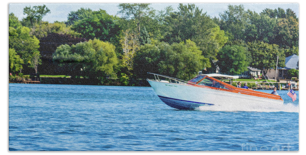 Boat Bath Towel featuring the photograph Yes Its a Chris Craft by Randy J Heath