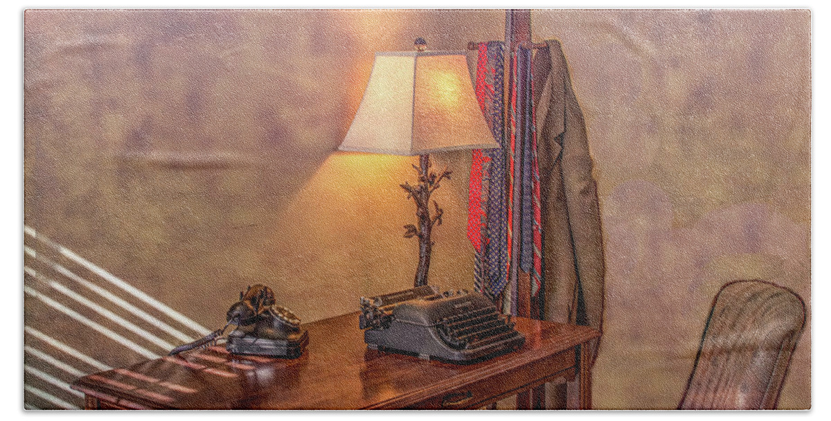 Manual Typewriter Hand Towel featuring the photograph Yesterday by Marcy Wielfaert
