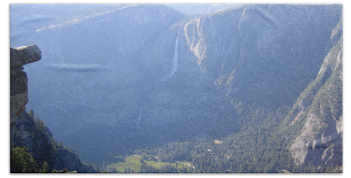 Yoemite Hand Towel featuring the photograph Yosemite National Park Panorama by John Shiron