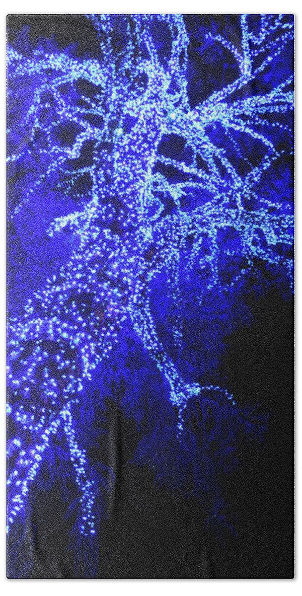  Hand Towel featuring the photograph Tree in Blue Light by Catherine Walters