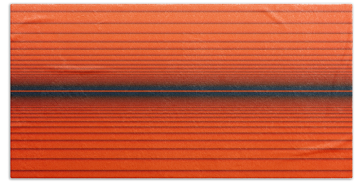 Horizontal Lines Hand Towel featuring the digital art # 239 by Marko Sabotin
