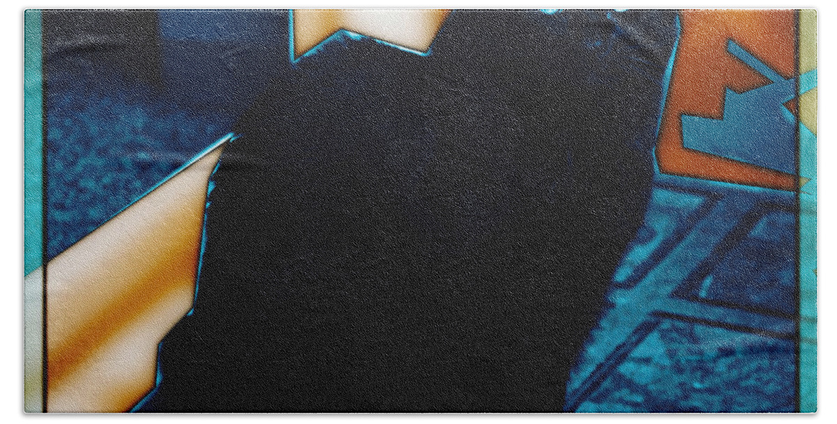 Pika Hand Towel featuring the digital art 09.05.2023 - 03 #09052023 by Marko Sabotin