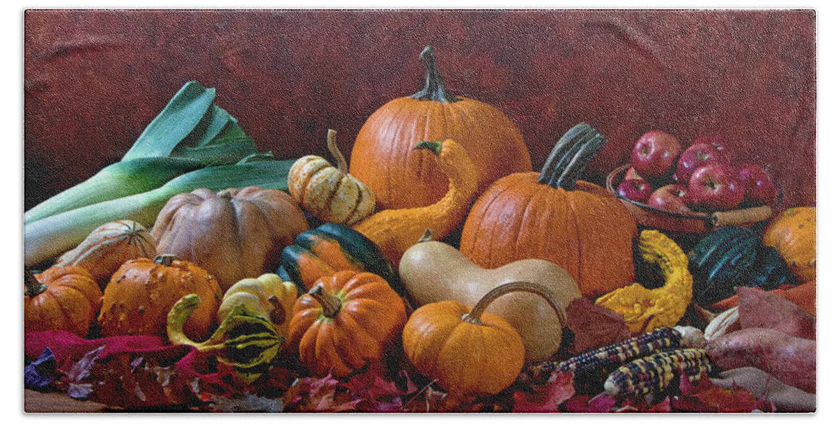 Pumpkins Hand Towel featuring the photograph Autumn Harvest #1 by Thomas Firak