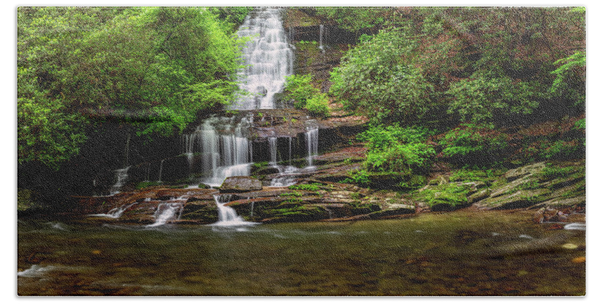 Tom Branch Falls Hand Towel featuring the photograph Beautiful Tom Branch Falls #1 by Robert J Wagner