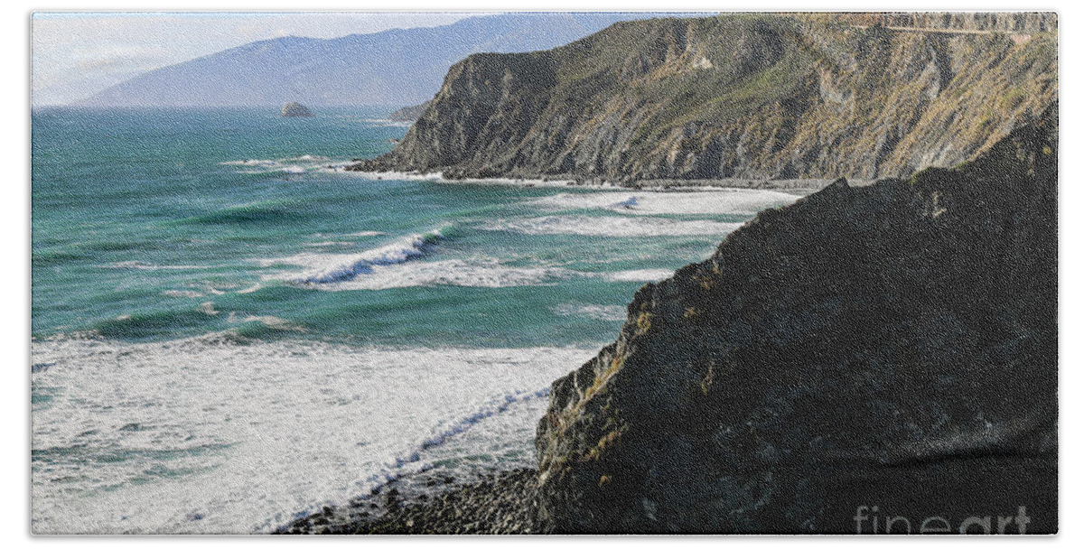 Pacific Ocean Hand Towel featuring the photograph Big Sur #1 by Erin Marie Davis